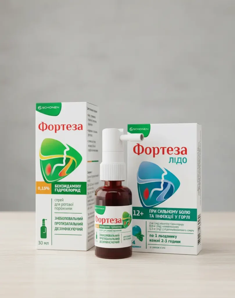 Упаковки Фортеза: спрей, сироп і льодяники